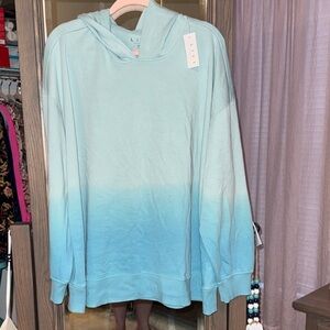 Livi Plus Size Blue Ombré Hoodie 22/24